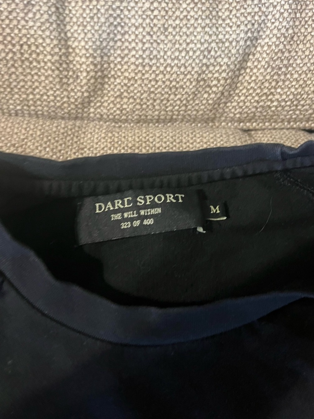 Darc Sport Black Short Sleeve Tee with White Gothic Print - Picture 2 of 3